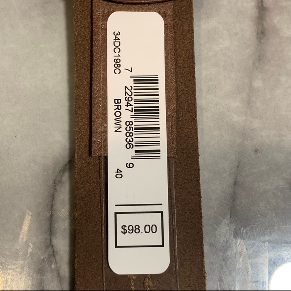 Frye Men’s Genuine Leather Brown Stitched Belt - Picture 16 of 16